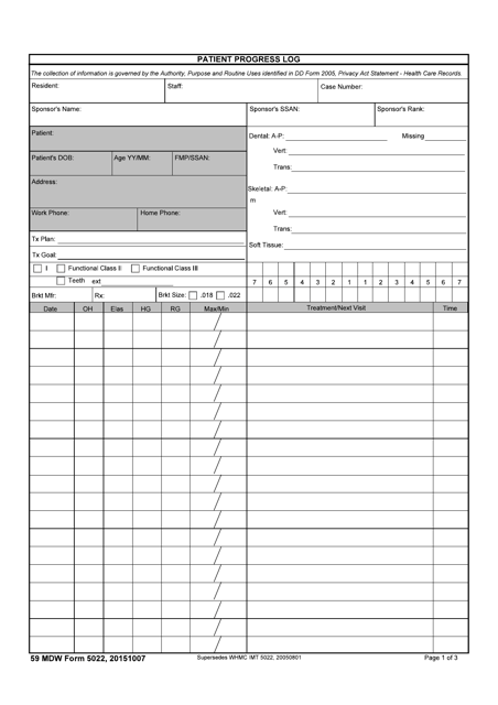 59 MDW Form 5022  Printable Pdf