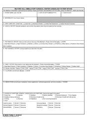 Document preview: 59 MDW Form 17 Wilford Hall Ambulatory Surgical Center Cardiology Patient Intake