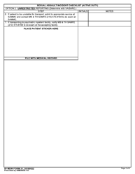 59 MDW Form 31 Sexual Assault Incident Checklist (Active Duty), Page 2