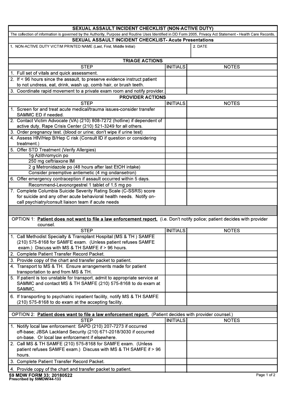 59 Mdw Form 33 Fill Out Sign Online And Download Fillable Pdf Templateroller 