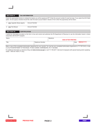 Form REV-331A Authorization Agreement for Electronic Tax Payments - Pennsylvania, Page 2