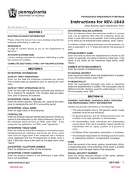 Form REV-1840 Hotel Booking Agent Registration Form - Pennsylvania, Page 2