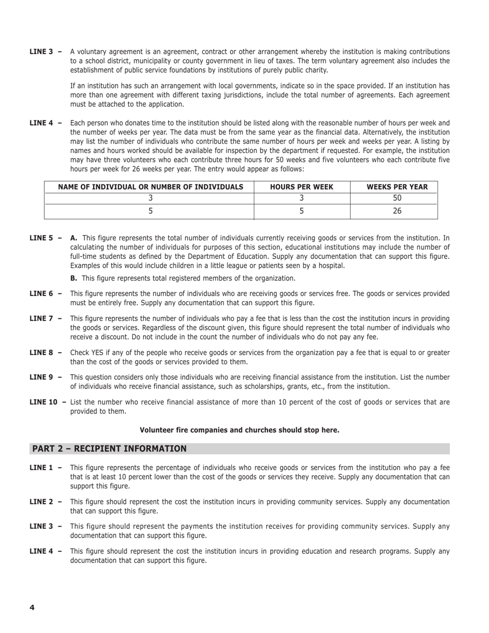 Form REV-72 Application for Sales Tax Exemption - Pennsylvania, Page 4