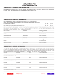 Form REV-72 Application for Sales Tax Exemption - Pennsylvania, Page 8
