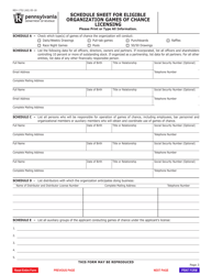 Form REV-1752 Eligible Organization Games of Chance Application - Pennsylvania, Page 3