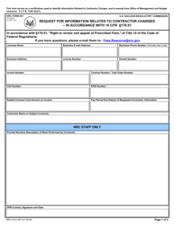 NRC Form 527 Request for Information Related to Contractor Charges