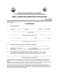 Small Operator Assistance Application Form