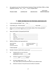 Small Operator Assistance Application Form, Page 2
