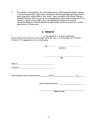 Small Operator Assistance Application Form, Page 6