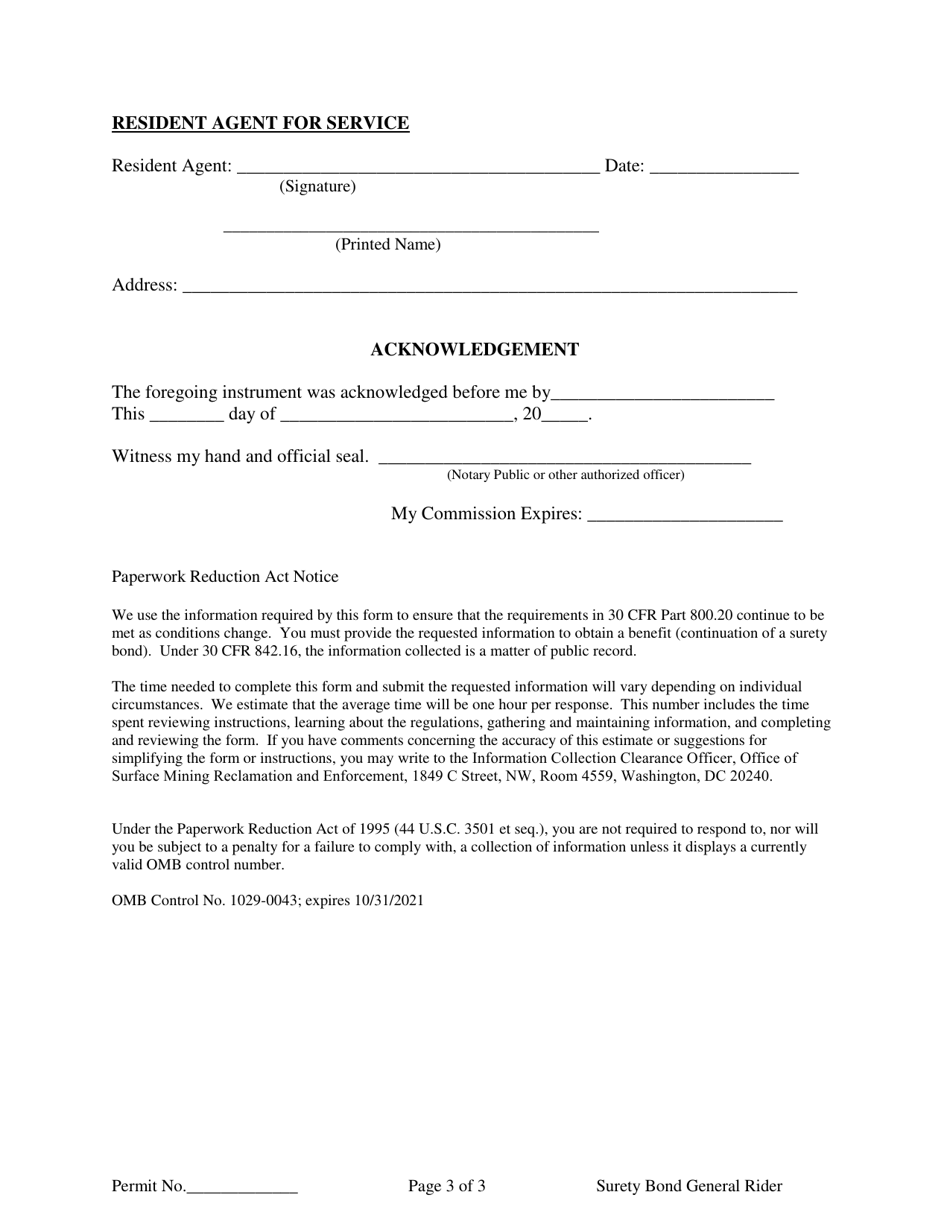 General Purpose Rider for Surety Bond, Page 3