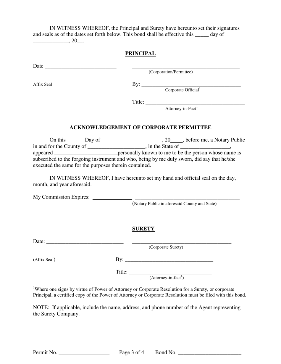 Surety Bond for Corporation - Fill Out, Sign Online and Download PDF ...