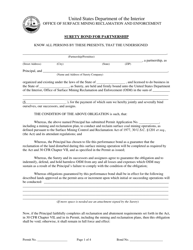 Document preview: Surety Bond for Partnership