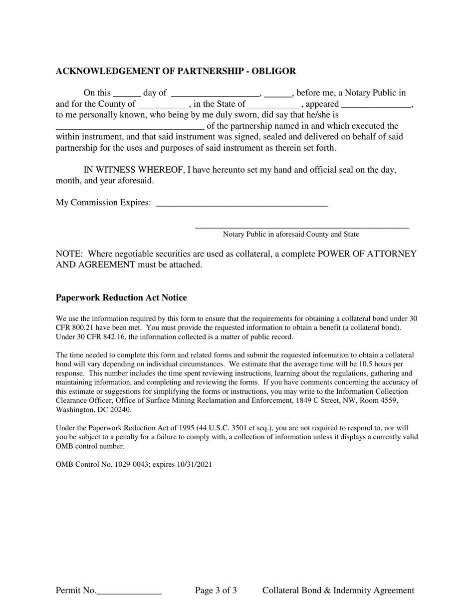 Collateral Bond and Indemnity Agreement (Partnership), Page 3