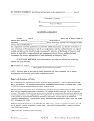 Power of Attorney and Agreement for Collateral Bond (Corporation), Page 2