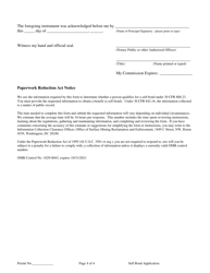 Application for Self-bond, Page 4
