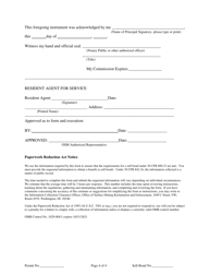 Self-bond Agreement Form, Page 4