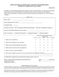 Document preview: Technical Assistance Evaluation Form