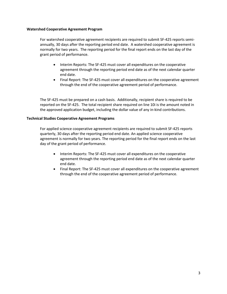 Instructions for OSMRE Form SF-425 Federal Financial Report, Page 3