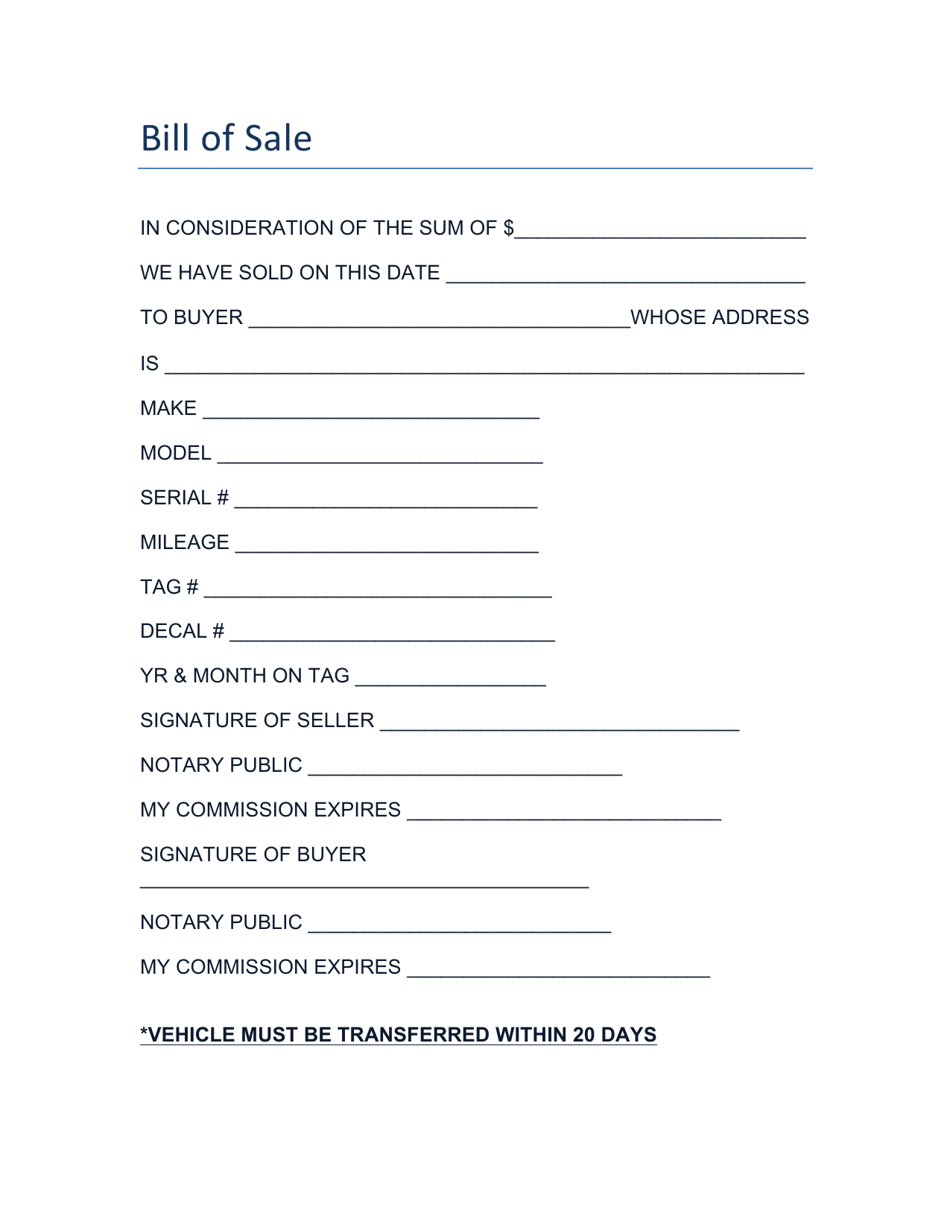 coosa county alabama vehicle bill of sale form download printable pdf