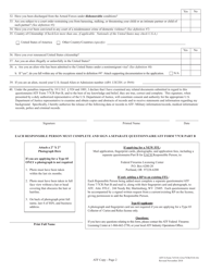 ATF Form 7/7CR (5310.12A/5310.16) Part B Responsible Person Questionnaire (Supplement for Use by Additional Responsible Persons), Page 2