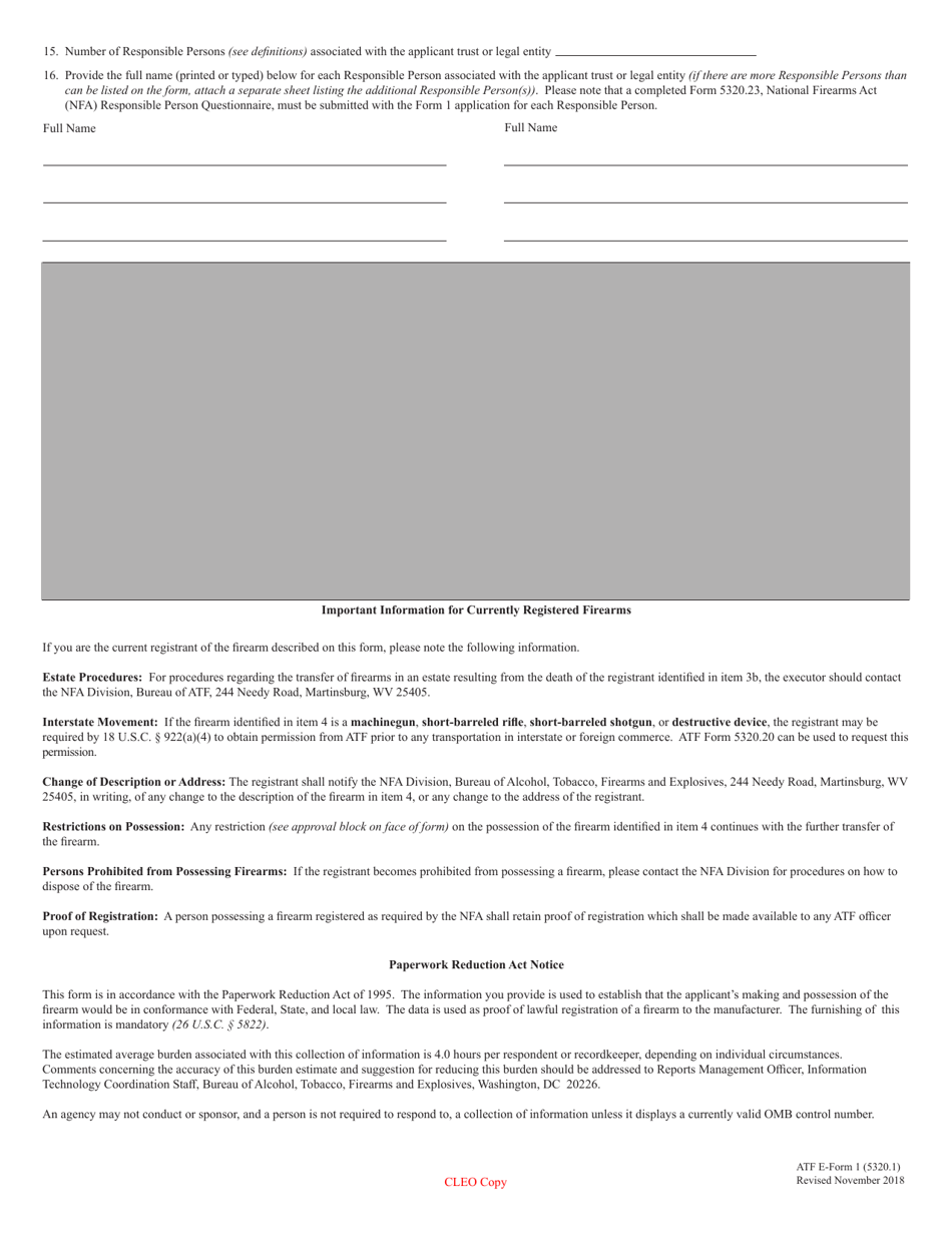 ATF Form 1 (5320.1) Application to Make and Register a Firearm, Page 12
