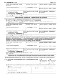 Formulario SSA-5-BK-SP Solicitud De Beneficios Por Seguro De Madre O Padre (Spanish), Page 3