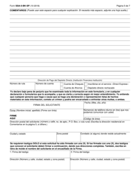 Formulario SSA-5-BK-SP Solicitud De Beneficios Por Seguro De Madre O Padre (Spanish), Page 5