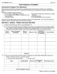 Form SSA-634 Request for Change in Overpayment Recovery Rate, Page 2