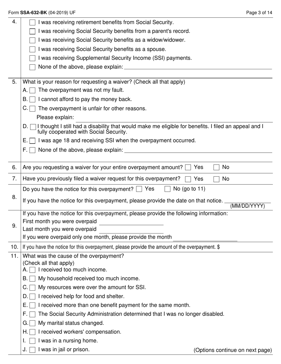 Form Ssa 632 Bk Fill Out Sign Online And Download Fillable Pdf Templateroller 