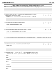 Form SSA-3380-BK Function Report - Adult - Third Party, Page 4