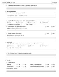 Form SSA-3380-BK Function Report - Adult - Third Party, Page 6