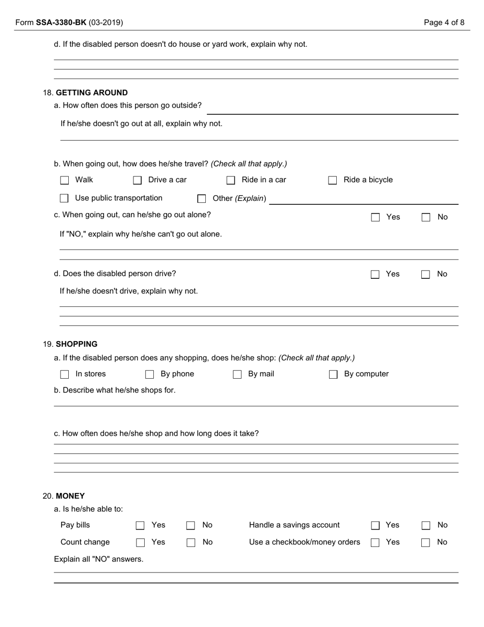 Form SSA-3380-BK - Fill Out, Sign Online and Download Fillable PDF ...