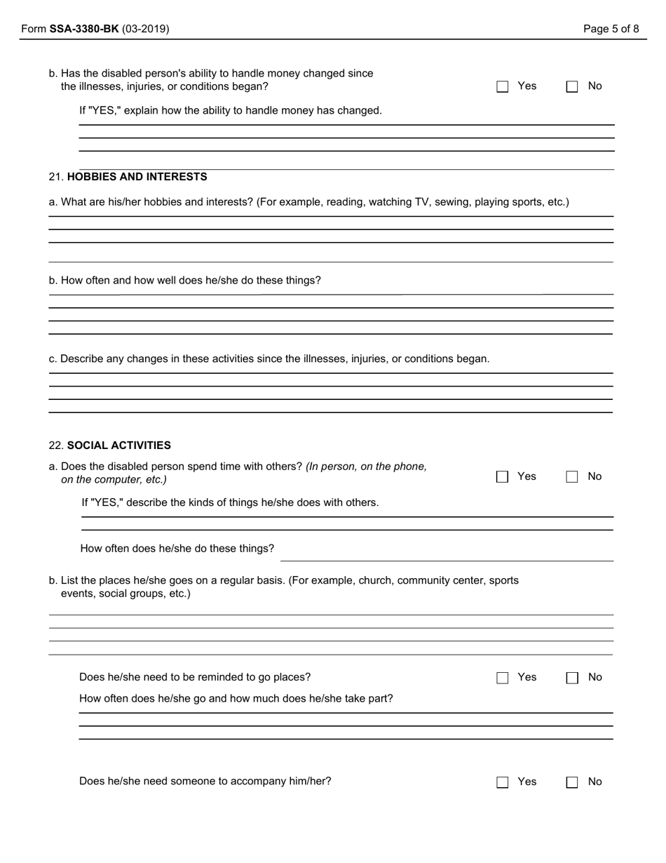 Form SSA 3380 BK Fill Out Sign Online And Download Fillable PDF Templateroller