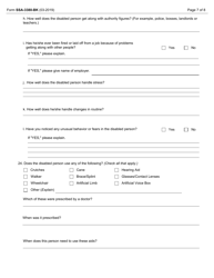 Form SSA-3380-BK Function Report - Adult - Third Party, Page 9