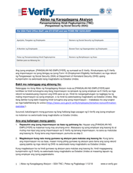 Document preview: Further Action Notice Social Security Administration Tentative Nonconfirmation (Ssa Tnc) (Tagalog)