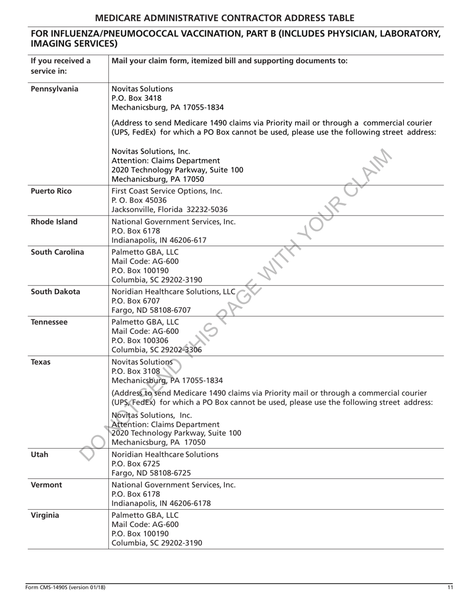 Form CMS-1490S Patients Request for Medical Payment, Page 11