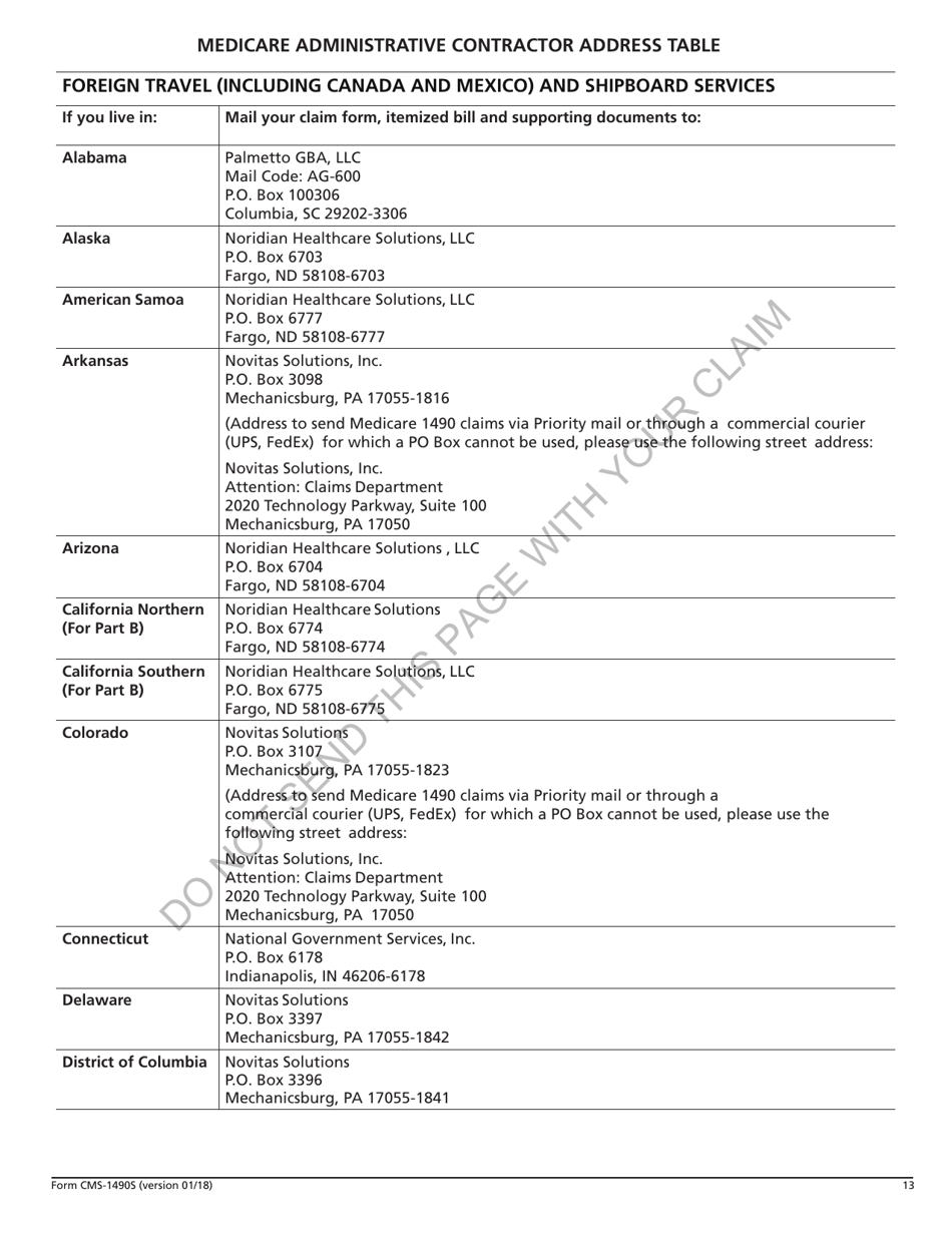 Form CMS-1490S Patients Request for Medical Payment, Page 13
