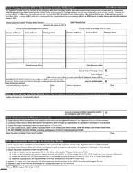 PS Form 3533 Application for Refund of Fees, Products and Withdrawal of Customer Accounts, Page 2