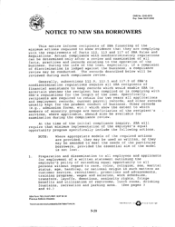 SBA Form 793 Notice to New SBA Borrowers