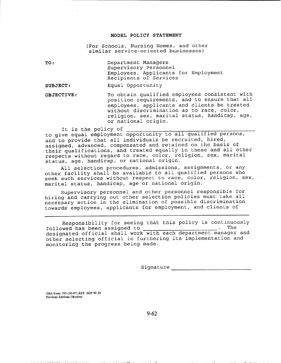 SBA Form 793 Notice to New SBA Borrowers, Page 4