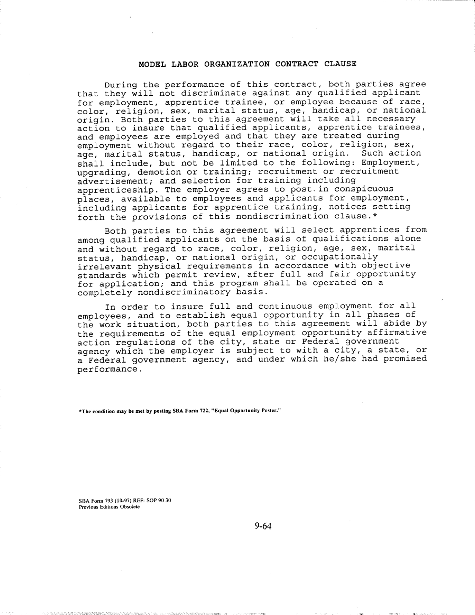 SBA Form 793 Notice to New SBA Borrowers, Page 6