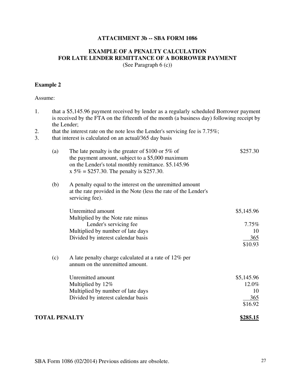 SBA Form 1086 Secondary Participation Guaranty Agreement, Page 27