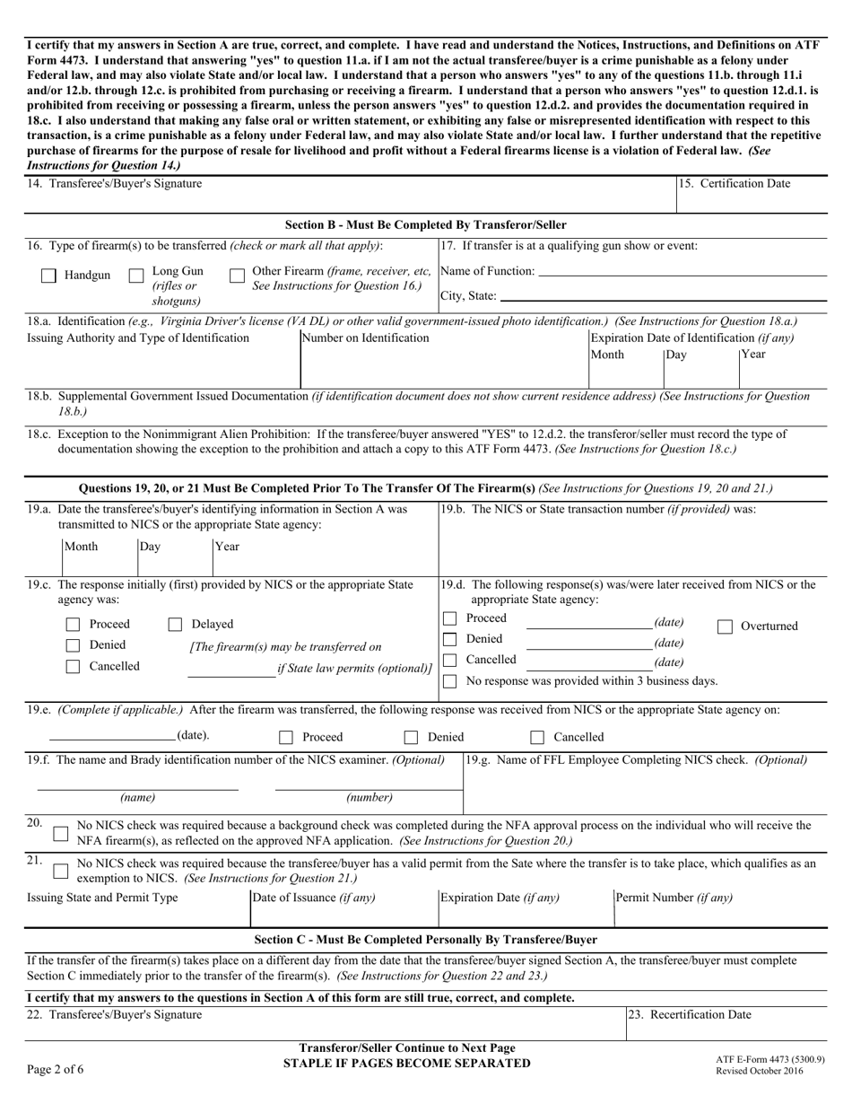 ATF Form 5300.9 (4473) - Fill Out, Sign Online and Download Fillable ...