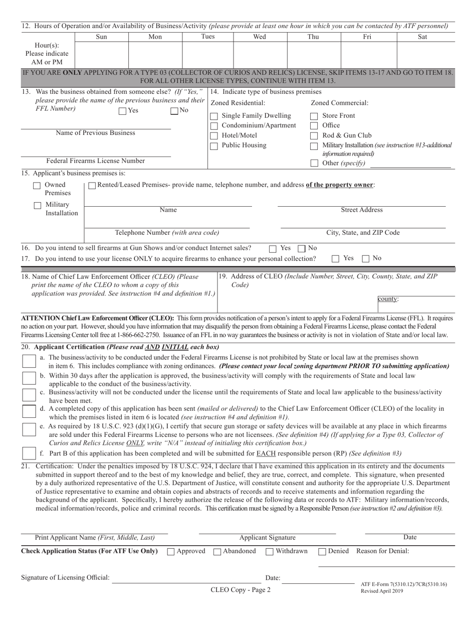 ATF Form 7/7CR (5310.12/5310.16) - Fill Out, Sign Online and Download ...