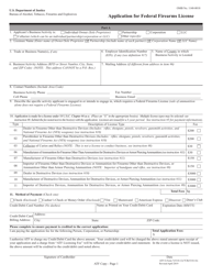 ATF Form 7/7CR (5310.12/5310.16) Application for Federal Firearms License