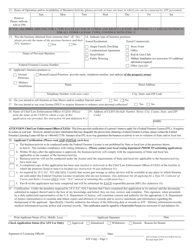 ATF Form 7/7CR (5310.12/5310.16) Application for Federal Firearms License, Page 2