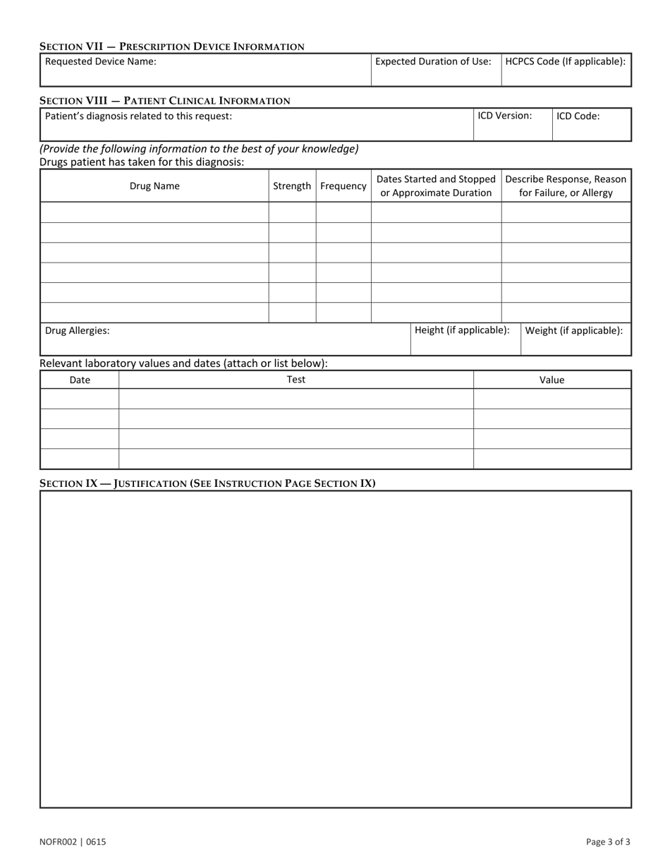 Form NOFR002 - Fill Out, Sign Online and Download Fillable PDF, Texas ...