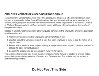 Notice 10 Notice to Employees Concerning Workers&#039; Compensation in Texas - Texas, Page 2