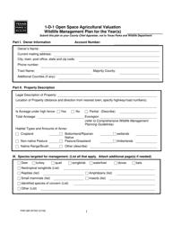 Form PWD885 Wildlife Management Plan for Agricultural Tax Valuation - Texas