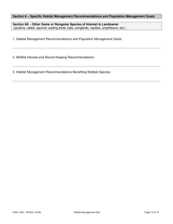 Form PWD1046 Wildlife Management Plan - Texas, Page 12
